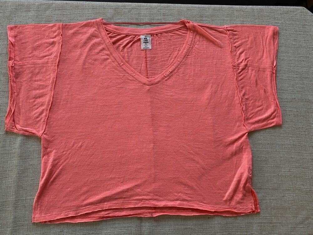 Free People We The Free Flowy Shirt Orange Size XS TP